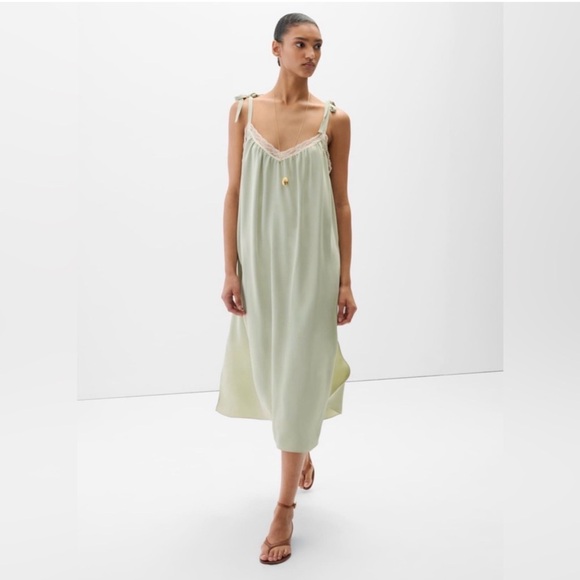 Wilfred Other - Aritzia Wilfred Coterie Midi Dress with Shoulder Tie and Slits